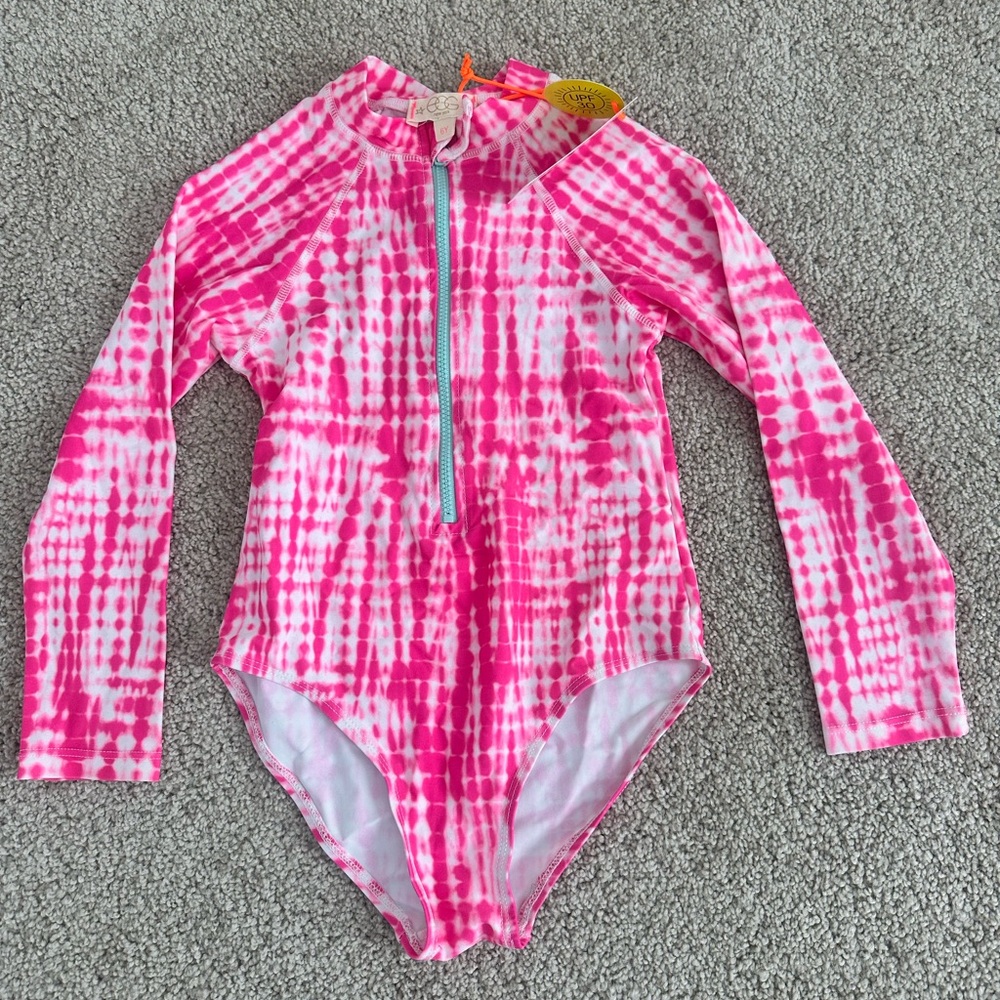 EGG New York by Susan Lazar Kali Pink Tie-Dye Long Sleeve Swimsuit